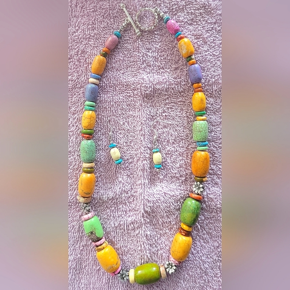 Handmade Necklace With Earrings